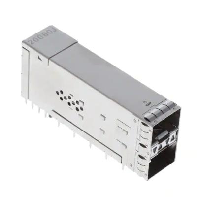 China EMI Shielded 1712241011 Press-Fit Shielded 2x1 Slot Stacked SFP+ Ports zSFP+ Cage With Lightweight Pipe for sale