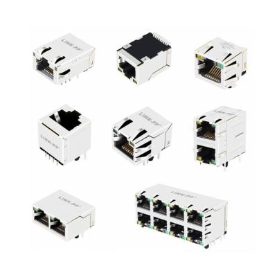 China PCB Rj45 Jack With Magnetics Modular PCB Network rj 45 Connector Ethernet Rj 45 Female Connectors for sale