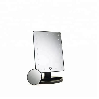 China Smart BT Wireless Speaker Rechargeable Makeup Mirror LED Table Lamp Mirror for sale