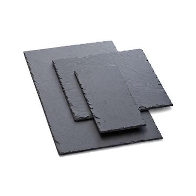 China Traditional Hot Sale Black Natural Christmas Slate Cheese Board Set for sale