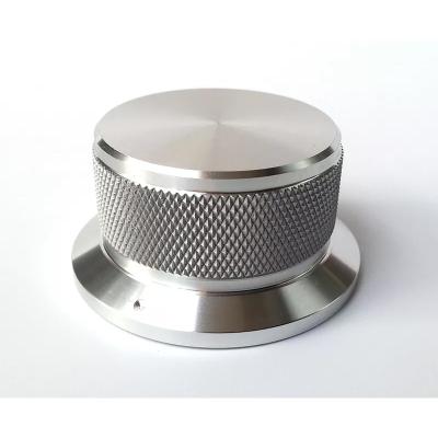 China For aluminum tube amplifier 1PC 50X40X25mm silver color amp volume potentiometer knob 6.0mm hole for sale