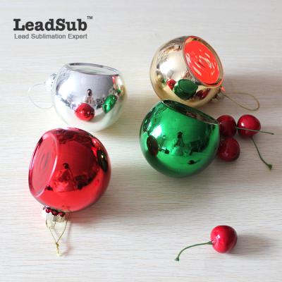 China Christamas Decoration Personalized Photo Tree Ornaments Christmas Plastic Ball for sale