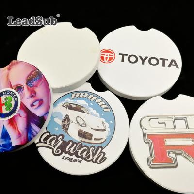 China Sublimation Sublimation Coaster Ceramic Car Blank To Give As A Great Customized Gift for sale