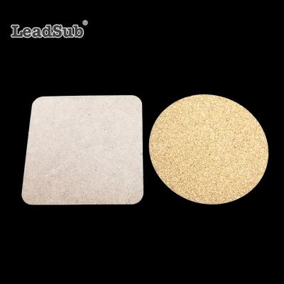 China Customized Viable Newcomer Form Blank Hardboard MDF Sublimation Coaster With Cork Bottom For Cups Mats for sale