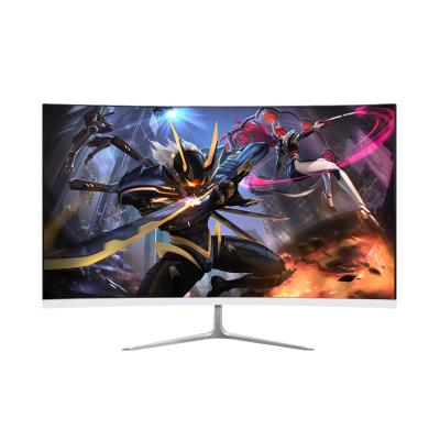 China Computer Monitor 23.8inch Curved Desktop Computer Monitor Frameless Desktop Gaming Monitor 60hz Black White for sale