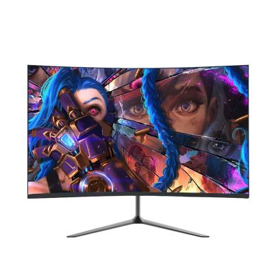 China Frameless Desktop Curved Computer Monitor 23.8inch Desktop Gaming Monitor 1920*1080FHD Desktop Gaming Monitor 144hz Black Color for sale