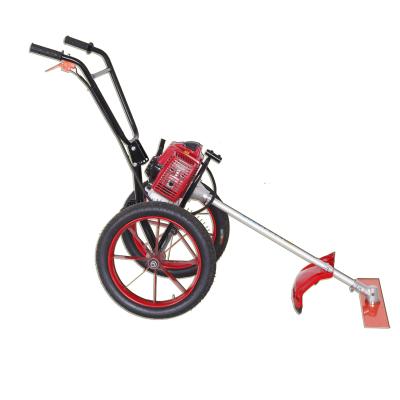 China 63CC 2-Stroke Trolley Brush Cutter Hand Push Brush Cutter Trolley Multi Purpose Brush Cutter for sale