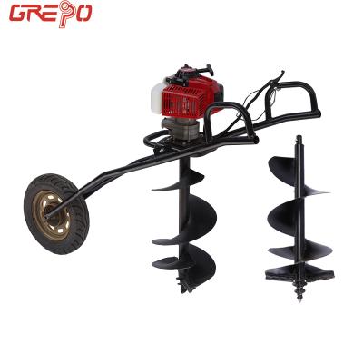 China Hot One Man Operator Sale Trolley Single Wheel Earth Auger Machine Trolley One Man Earth Auger for sale