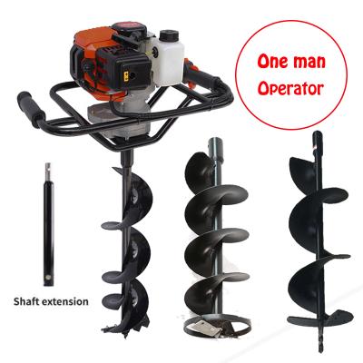 China Single Operator Hot Sale Portable Earth Auger Manual Hole Digger Fencepost Hole Digger Gas Operated Post Hole Digger For Garden Use for sale