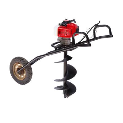 China One Man Operator Hand Push Earth Auger 2 Stroke 63cc Earth Auger Ground Drill Tree Planting Tree 2 Stroke for sale