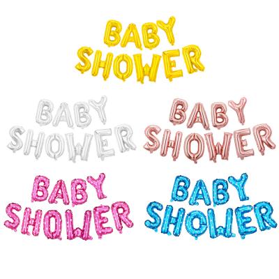 China Gift Toy Babyshower Foil Balloon Set Baby Gender Reveal Birthday Party Decoration Gender Display Baby Bath Film Aluminum Balloon for sale