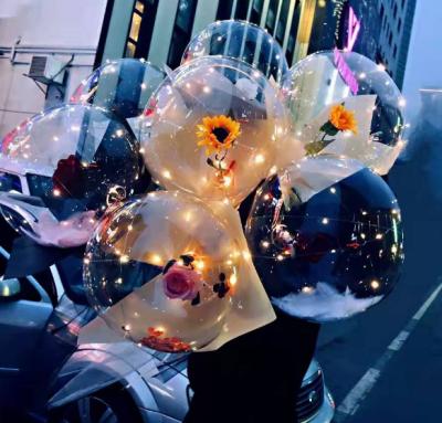 China Wholesale Soft Wedding Valentine's Day Inflatable Love Flower Led PVC Balloon for sale