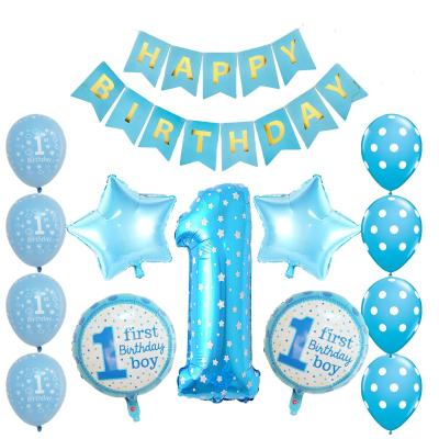 China 1st Birthday Party Decoratioon Party Ideals 1st Birthday Balloon Party Baby Shower Balloon Decorations for Girl and Boy for sale