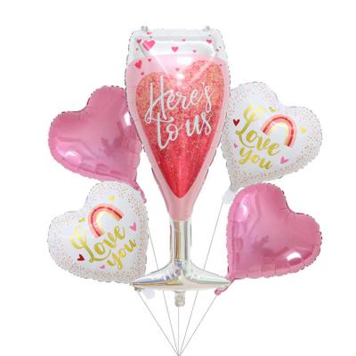 China Foil Big Love Valentine's Day Foil Balloon Kit Wholesale Custom New Home Decor For Holiday Decorations for sale