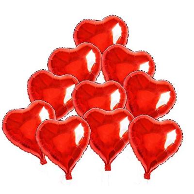 China Festival Decoration Aluminum Foil Balloon Love Heart Shape Wedding Birthday Party Valentines Day Red Balloons for sale