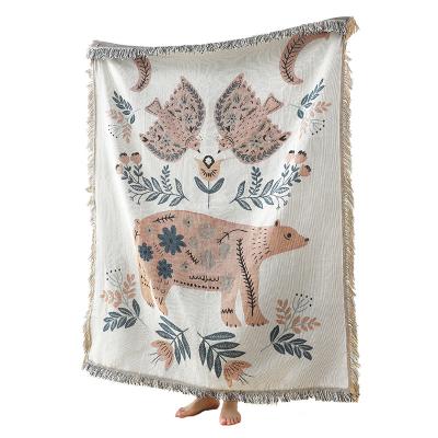 China Animal Tapestry Sofa Leisure Carpet Original, Simple Anti-Pull Rug Casual Covering Decoration Boho Tapestry For Picnic Or Camping for sale