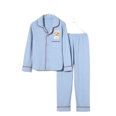 China Wholesale Breathable Cotton Cartoon Home Wear Simple Children Clothing Kids Suit for sale