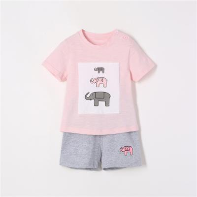 China Casual Children Wear 2022 New Summer Set Children Girls Wear Shorts Sleeve Two Pieces Dress Set For Kids for sale