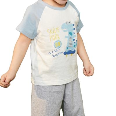 China 2022 Factory Wholesale Casual Cheap Kids Cotton Summer Suit Short Sleeve Shorts Set for sale