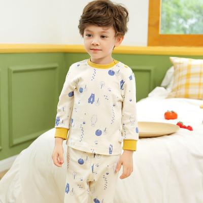 China New Spring 1-9years Breathable Fall Baby Long Sleeve Unisex Tops And Pants Home Wear Comfortable Boy And Girl Cotton Clothing Set for sale