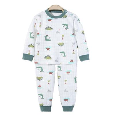 China Factory Wholesale Breathable Long Sleeves Home Wear Boys Suits Children Clothes Kids 100% Cotton Pajamas for sale