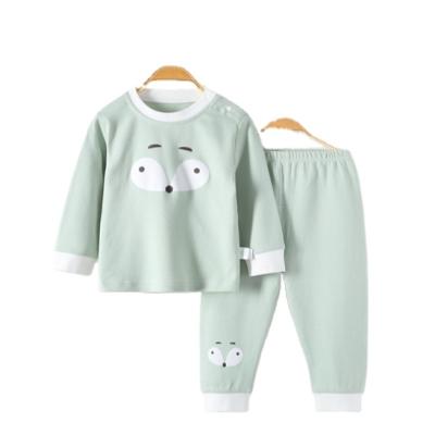 China Wholesale Price Breathable Fashion Long Sleeve Set Cartoon Pattern Cotton Underwear Home Wear Kids Clothes for sale