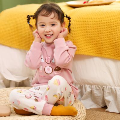 China Breathable Most Home Selling Products Wear Popular Soft Kids Long Sleeve Cotton Pajamas Set For Girls for sale