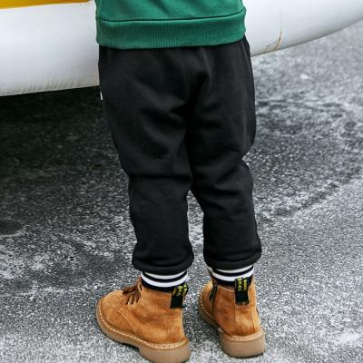 China Wholesales Fade Proof High Quality Fashion Color Black Color Fleece Jogger Jogger Children Boy Kids Long Pants for sale