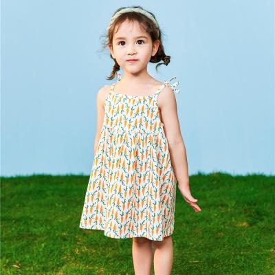 China Anti-wrinkle fashion kids clothes customized babies dresses summer girl child sleeveless dress for sale