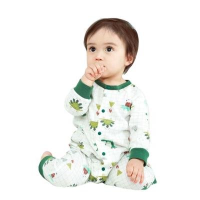 China 100% Infant Romper Baby Clothes Front Sleep Play Sleeper Bottom Infant Cotton Baby Toddler Romper Anti Shrink Pajamas for sale