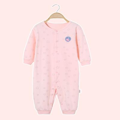 China Wholesale Breathable Casual Unisex Baby Long Sleeve 100% Infant Baby Rompers Pajamas for sale