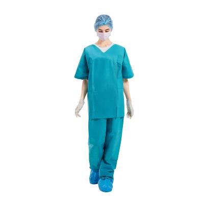 China Disposable Surgical Hospital Short Sleeve Scrub Uniforms Gowns Medical Scrub Sets Uniforms for sale