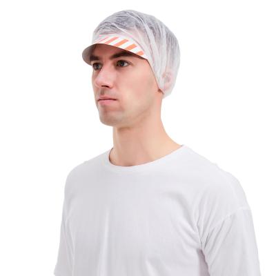 China Eco-friendly Nonwoven Disposable Worker Hat Hair Net Snood Cap Mesh Cap For Food Industry for sale