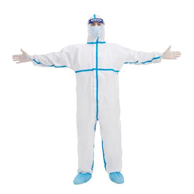 China Sterile Water Proof Coverall Manufacturers Waterproof Disposable Microporous Coverall With Hoods for sale