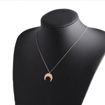 China High Quality Stainless Steel Crescent Moon Pentacle Necklace Glow Boho CLASSIC Fashion Tasty Necklace for Women for sale