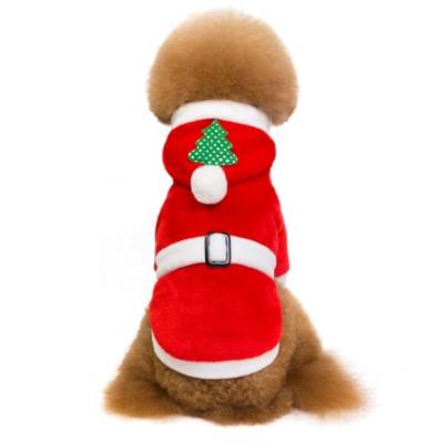 China Winter Hoodie Santa Dog Costume Christmas Pet Sustainable Coat Clothes For Dog Chihuahua Yorkshire Poodle for sale