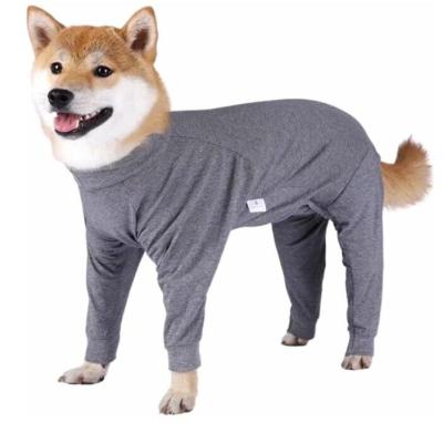 China Sustainable Leisure Home Clothes Cotton Surgery Recovery Suit Dogs Pajamas For Medium And Large Dogs for sale