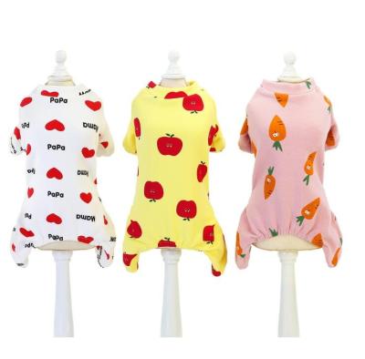 China Spring Summer Sustainably Comfy Homewear Overalls For Dogs Jumpsuit Dog Pajamas for sale