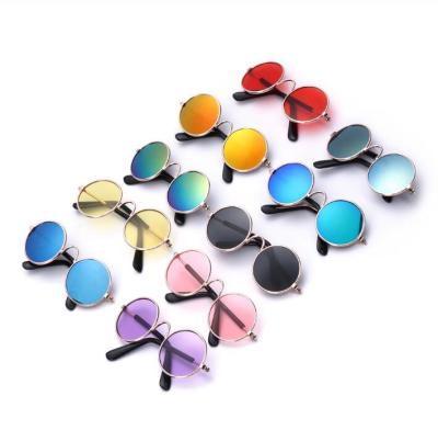 China Sustainable Pet Accessories Prevent Wind And UV Protection Metal Frame Dog Cat Sunglasses for sale