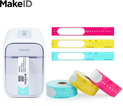 China MAKEID Hospital Wristband Wristbands Black And White Printer Easier To Use Than HC100 for sale