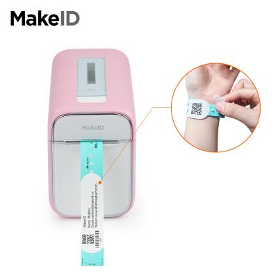 China MAKEID RFID Hospital ID Thermal Printer Small Wristbands Black And White Printer for sale