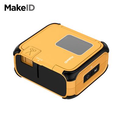 China MakeID P20 Transfer Barcode Printer Cable ID Sticker Label Printer Orange Mobile Printer for sale