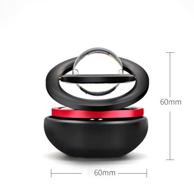 China Promontion Gift New Arrival Metal Solar Power Car Aroma Diffuser Luxury Car Air Freshener Car Perfume for sale