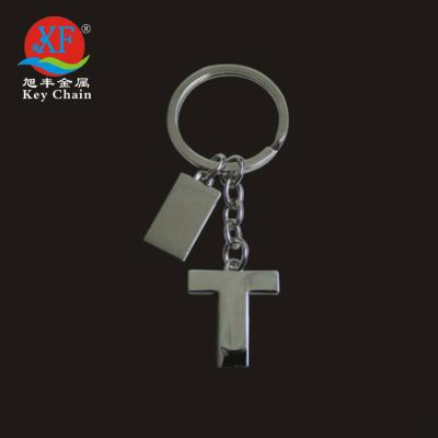 China Hot Selling Alphabet Gift Initial Letter Pendant Hot Sale Key And Color Chain Custom Logo Alphabet Metal Keychain for sale