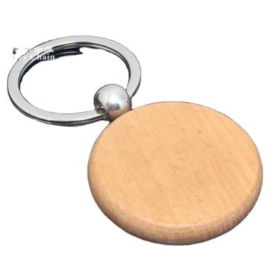 China Promontion gift factory direct to sell cheap high quality custom shape carve pattern word lodge natural color wood key ring for sale