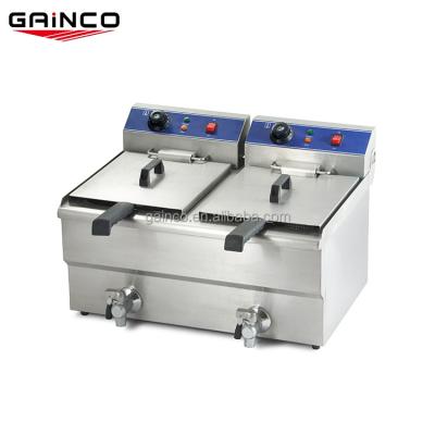 China 16L Hotels Potato Fry KFC Equipment Counter Top Fryer Electric Kitchen Deep Fryers for sale