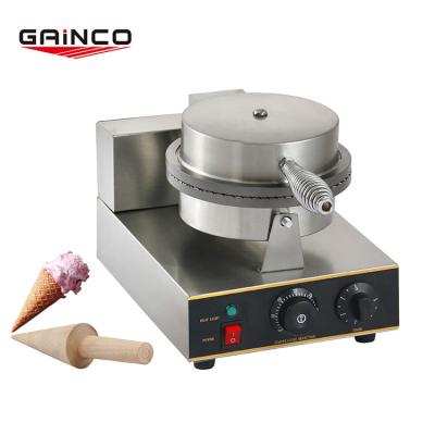 China Mini Snack Factory Gainco Cone Ice Cream Maker Waffle Making Machine Electric for sale