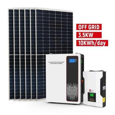 China 3500 Watt Inverter Solar Hybrid Home Solar Power System 3Kw Home Storage Lifepo4 Solar Battery Off Grid for sale