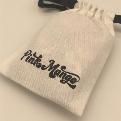 China Custom Canvas Cotton Bag Jewelry Package, Canvas Cotton Drawstring Bag with Satin Ribbon for sale