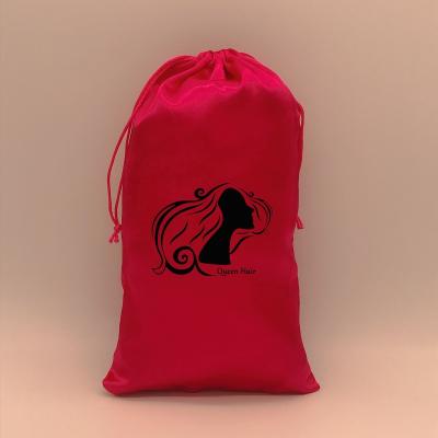 China Customized Logo Silk Satin Wig Drawstring Pouch Bags Necklace Earrings Rings Bracelet Organizer, Custom Luxury Jewelry Pouch Bags With Logo for sale